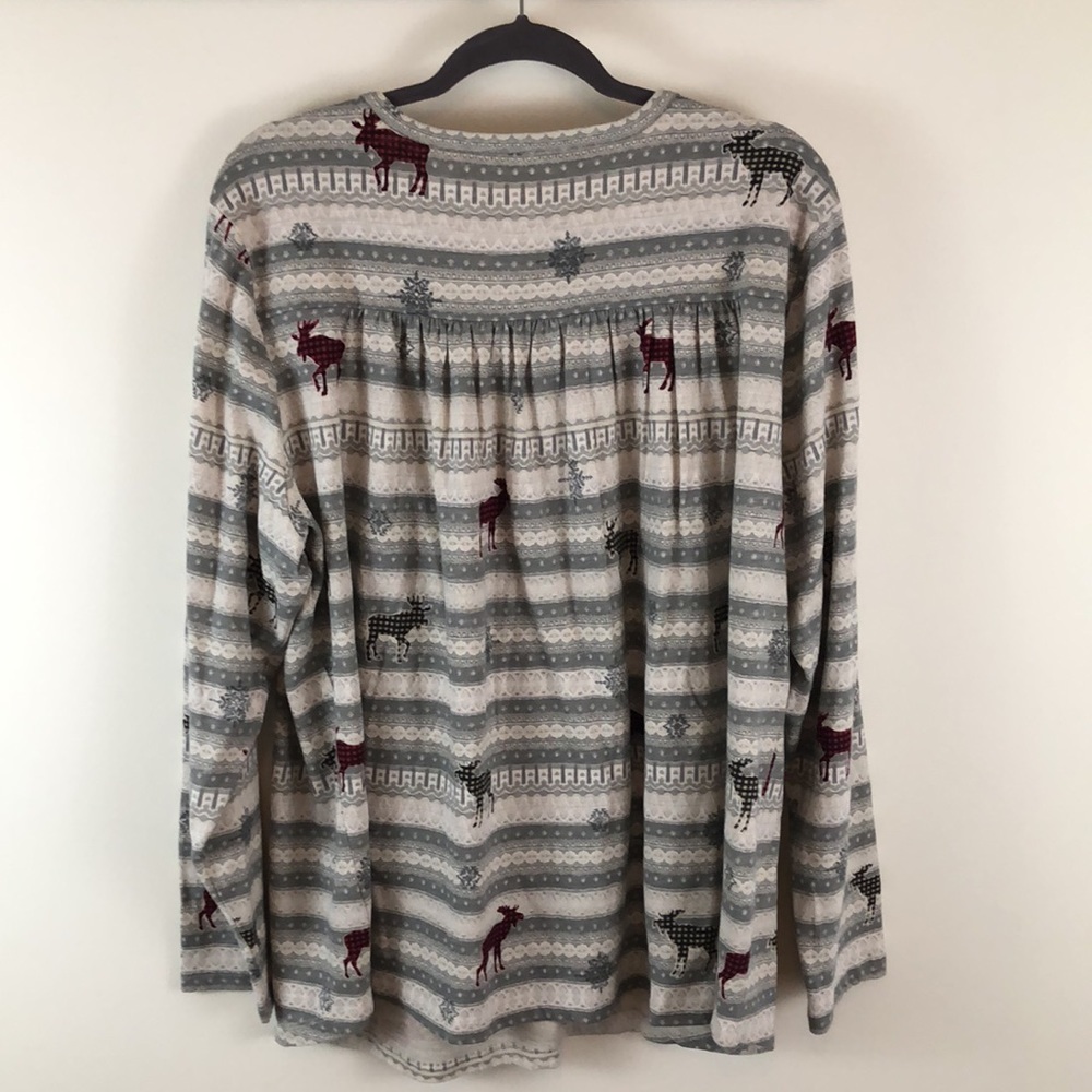 NWOT Coldwater Creek Moose Print Hi Low Shirt Size 2X - Picture 7 of 9